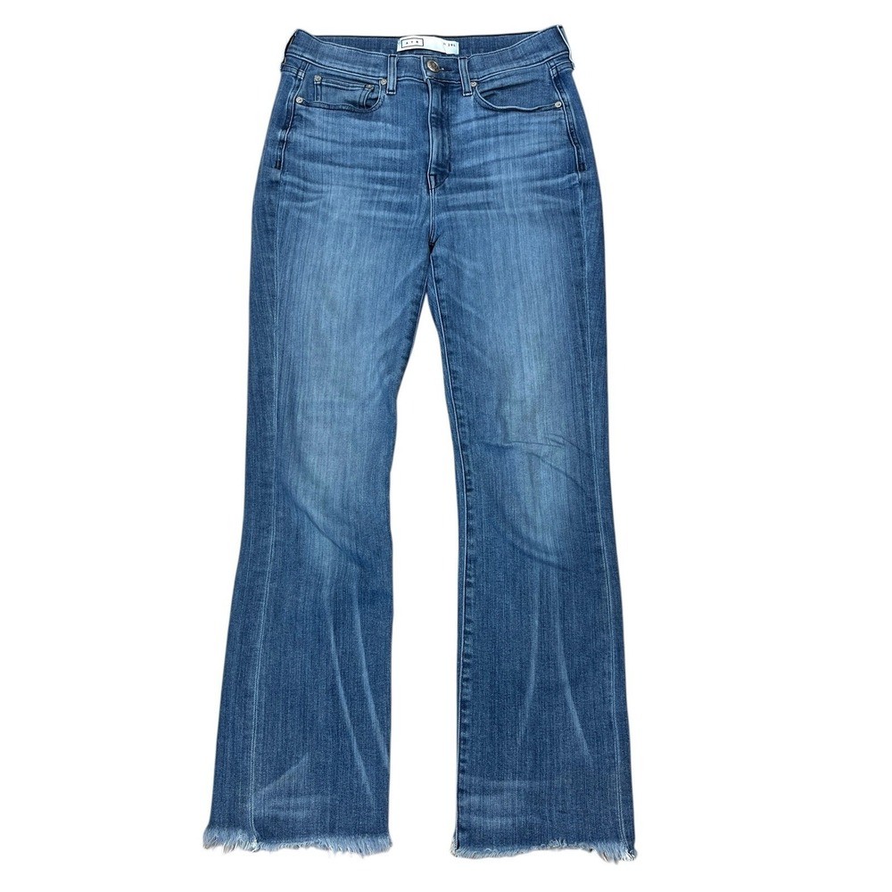 AYR The Bomb Pop Jeans Womens 29x29 Light Wash Straight Fit Raw Hem Sustainable